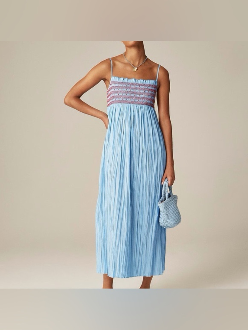 J.Crew Catania Crinkled Dress | Size Medium